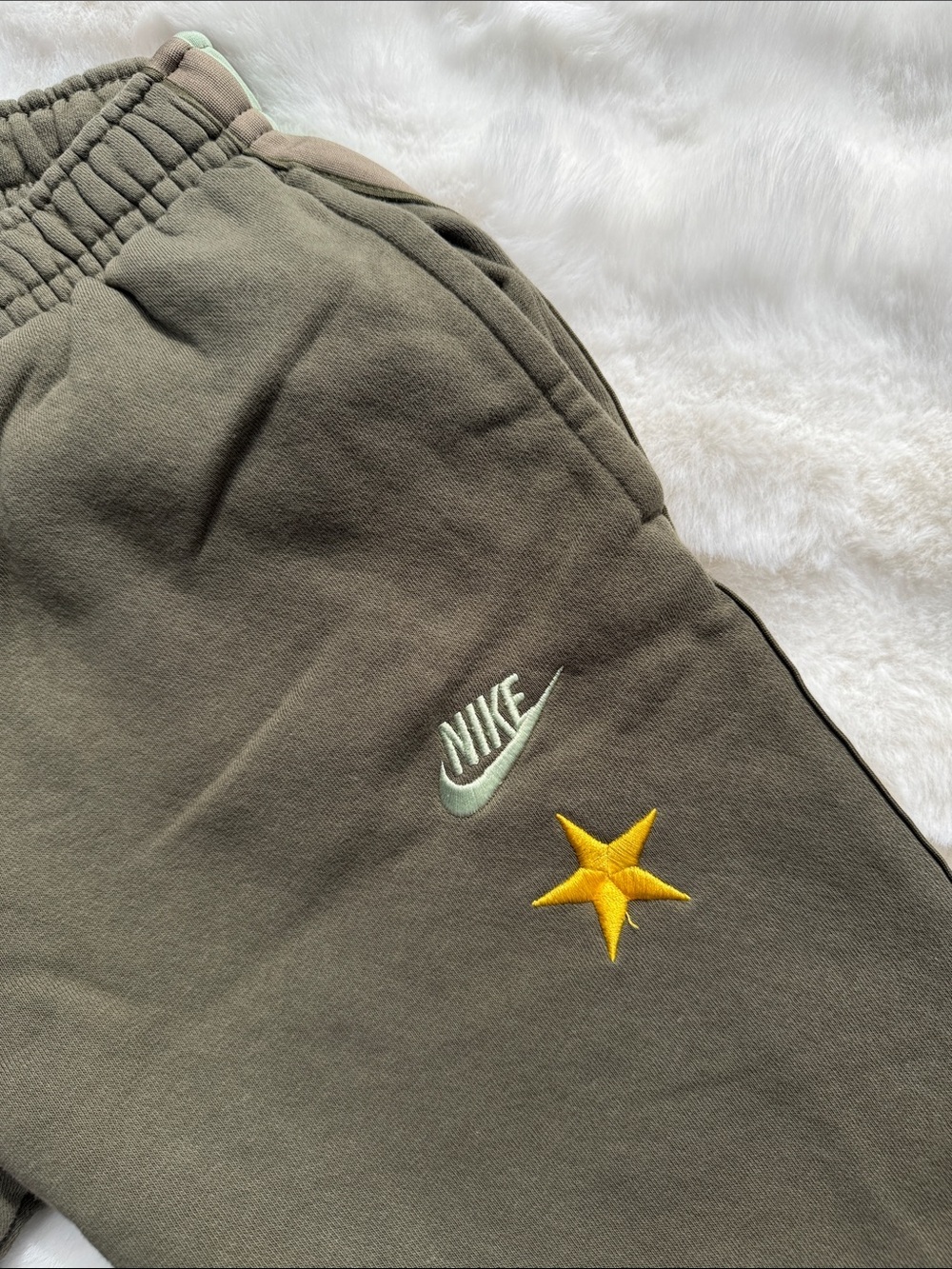 Nike stories Flight olive green sweatpant joggers small - Picture 4 of 10